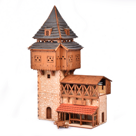 The Eyrie – Medieval Castle Guard Tower – 28mm Scale Terrain Kit – 313 Pieces - Wooden Puzzle For Adults – MDF Terrain Kits - Wooden Puzzles for Adults - Pre Painted Model Kits