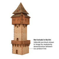 The Eyrie – Medieval Castle Guard Tower – 28mm Scale Terrain Kit – 313 Pieces - Wooden Puzzle For Adults – MDF Terrain Kits - Wooden Puzzles for Adults - Weathered