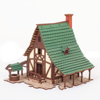 Green Gables – Medieval European Peasant Dwelling – 28mm Scale Models - Medieval Cottage – 161 pieces – Snap Fit Model Kit – Terrain Model Kits - DnD Terrain - Pre Painted Terrain