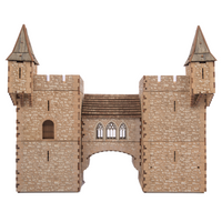 The Rook – Medieval Castle Tower – 28mm Scale Miniature - Includes Projectile Weapon Ballista – 319 Pieces - Weathered