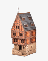 Medieval European Row House – 28mm Scale Terrain - 239 pieces – Model Kits For Adults – Tabletop Gaming – Miniature Terrain - DnD 3d Terrain - Wooden Puzzle