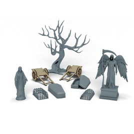 28mm Graveyard Kit - 3D Printed, Model Terrain - Gaming Scenery - Miniature Sets